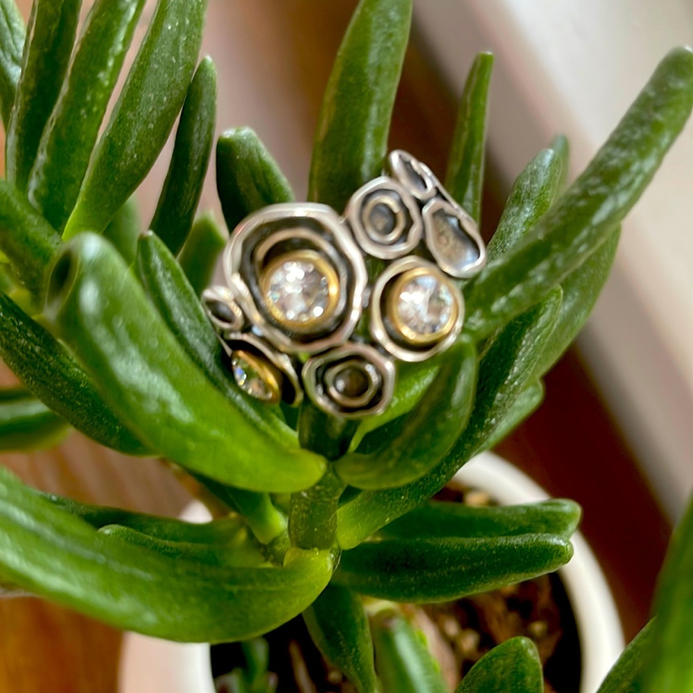 Sterling Silver and CZ ring size 8